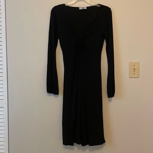 Moschino Black Long Sleeve Midi Dress